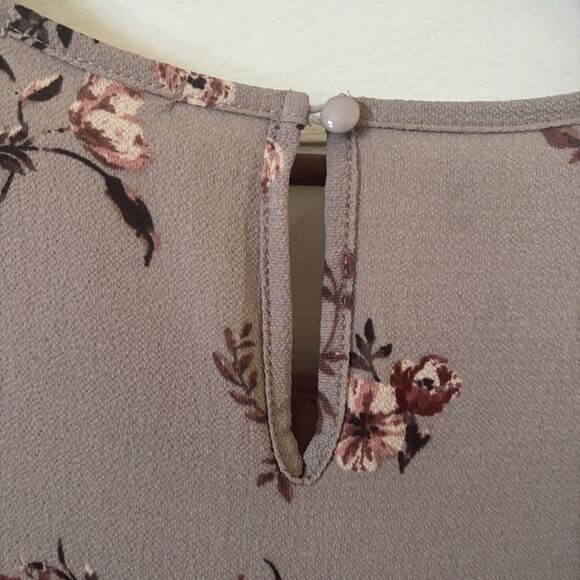 Pleione Anthropologie Womens Ruffled Coquette Blouse L Floral Cottagecore Dainty - Picture 10 of 12